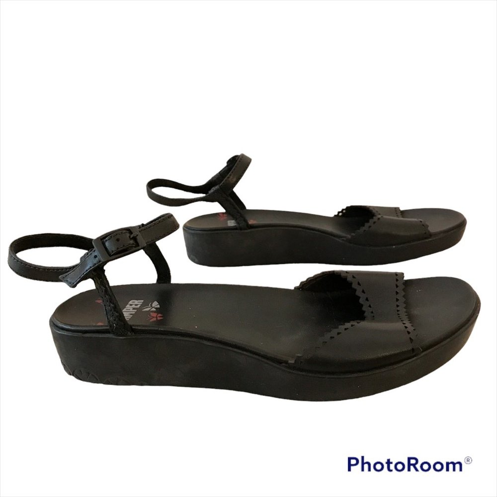 NWOT CAMPER Black Leather Sandals 7 US / 37 EU